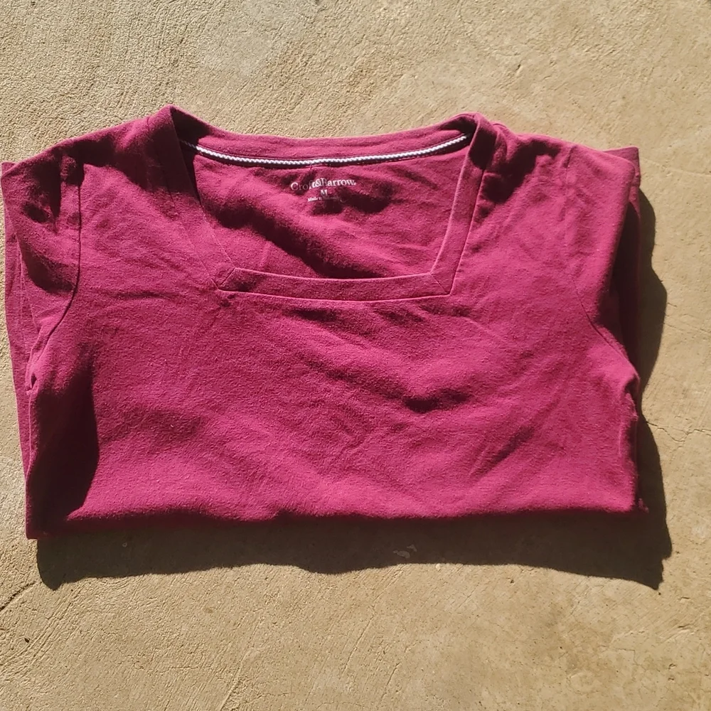 Croft and Barrow Womens Size M Boat-neck Top - Picture 4 of 4